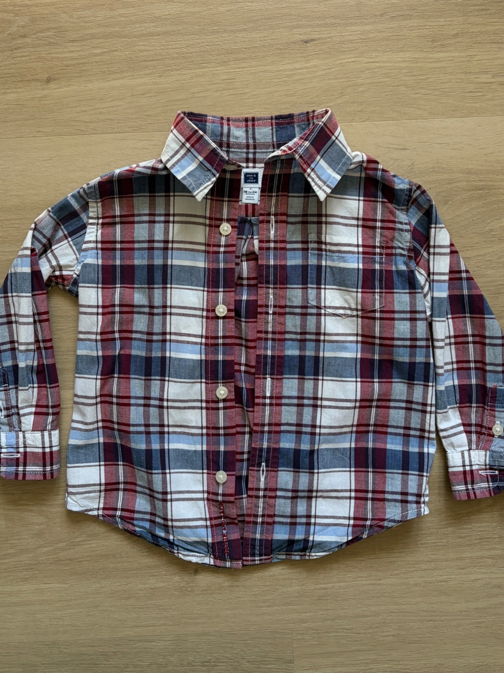 Janie & Jack Baby Boy Plaid Button Down Shirt 18-24M
